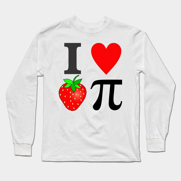 I Heart Strawberry Pi Long Sleeve T-Shirt by TNMGRAPHICS